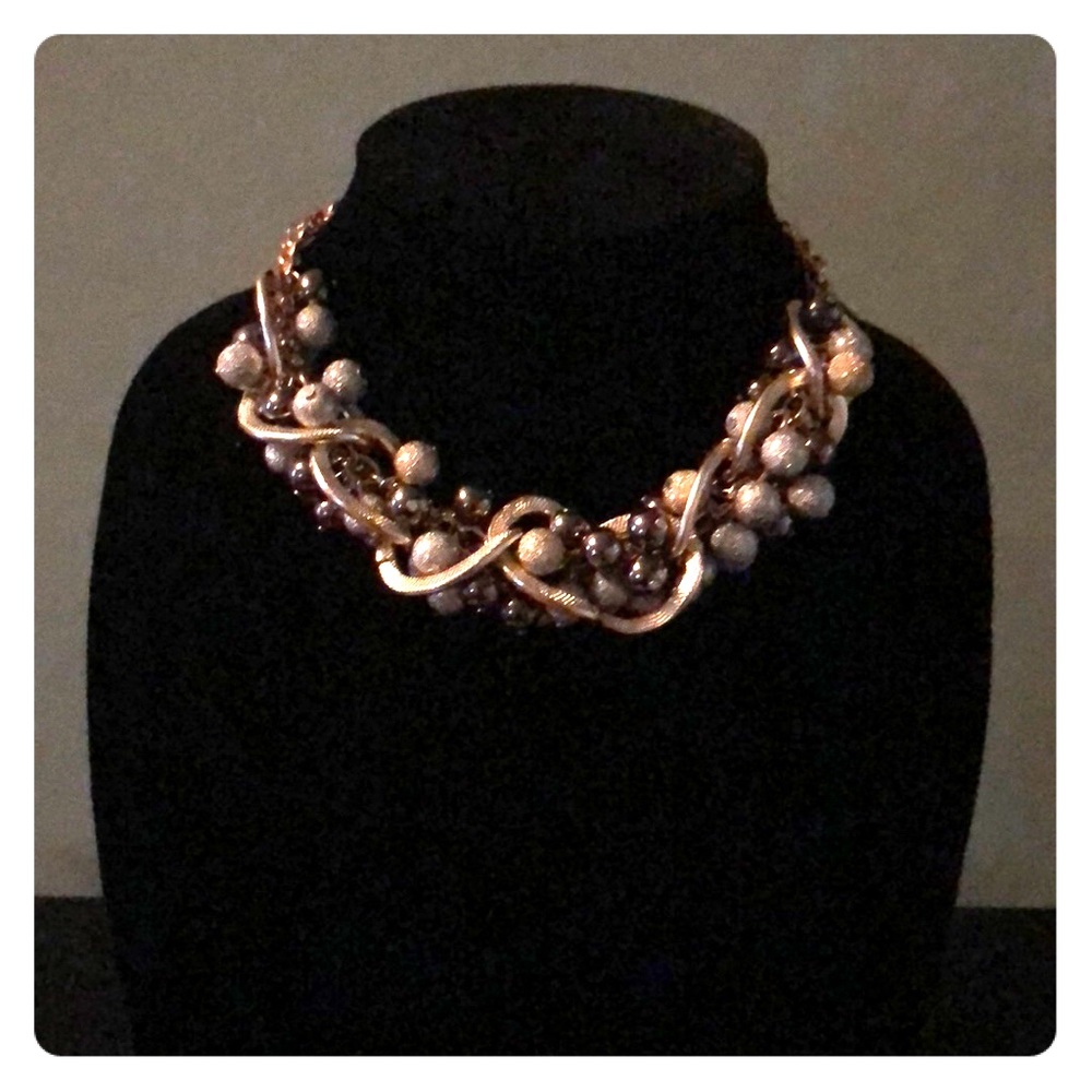 Beautiful gold/black/silver necklace